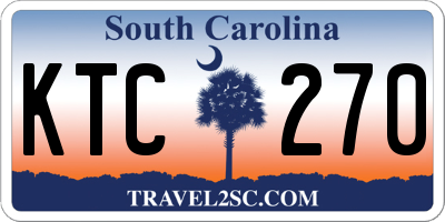 SC license plate KTC270