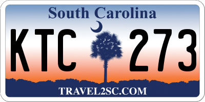 SC license plate KTC273