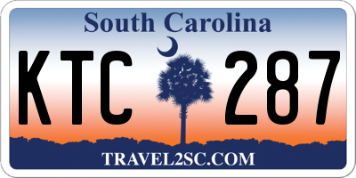 SC license plate KTC287