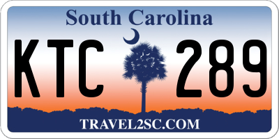SC license plate KTC289