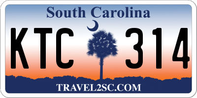 SC license plate KTC314