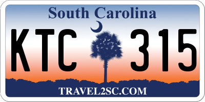 SC license plate KTC315