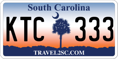 SC license plate KTC333