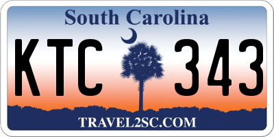 SC license plate KTC343