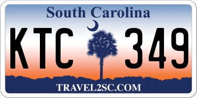SC license plate KTC349