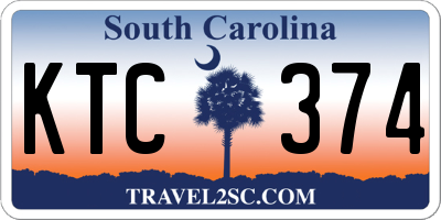 SC license plate KTC374