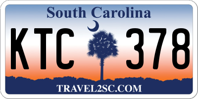SC license plate KTC378