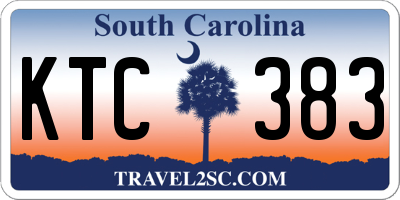 SC license plate KTC383