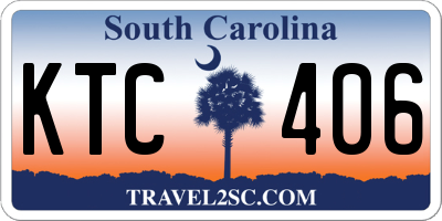 SC license plate KTC406