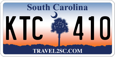 SC license plate KTC410