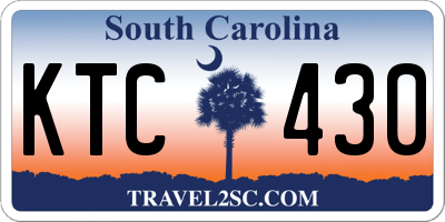 SC license plate KTC430