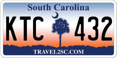 SC license plate KTC432