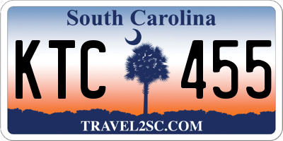 SC license plate KTC455