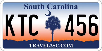 SC license plate KTC456