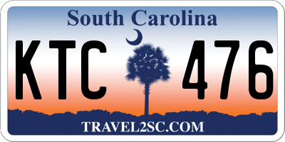 SC license plate KTC476