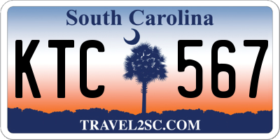 SC license plate KTC567