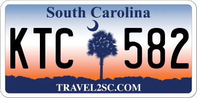 SC license plate KTC582