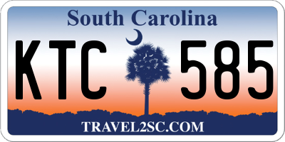 SC license plate KTC585