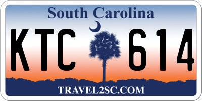 SC license plate KTC614