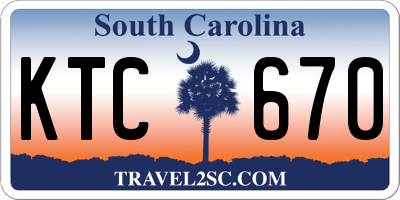 SC license plate KTC670