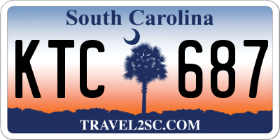 SC license plate KTC687
