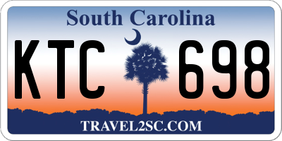 SC license plate KTC698
