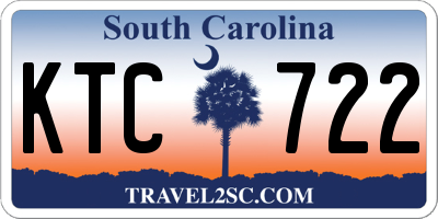 SC license plate KTC722