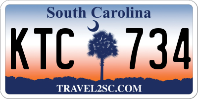 SC license plate KTC734