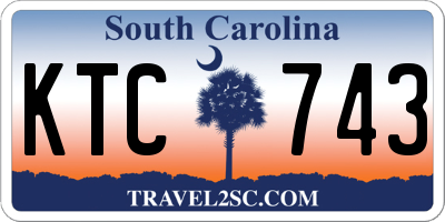 SC license plate KTC743