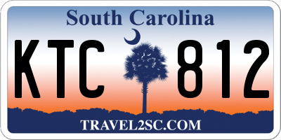 SC license plate KTC812