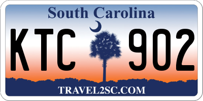 SC license plate KTC902