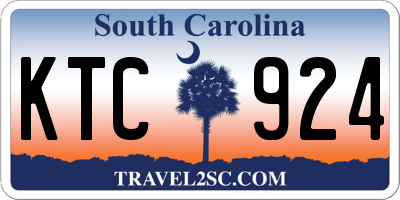 SC license plate KTC924