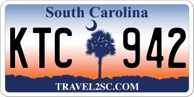 SC license plate KTC942