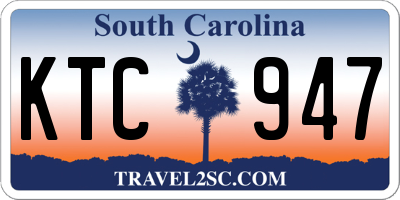 SC license plate KTC947