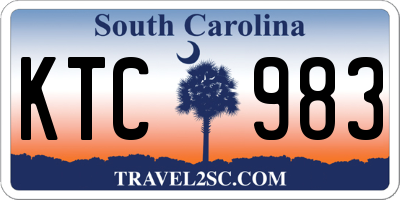 SC license plate KTC983