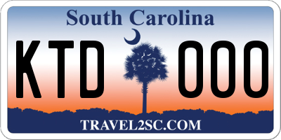 SC license plate KTD000