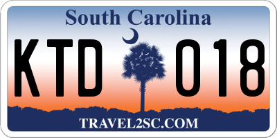 SC license plate KTD018
