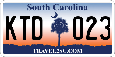 SC license plate KTD023