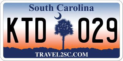SC license plate KTD029