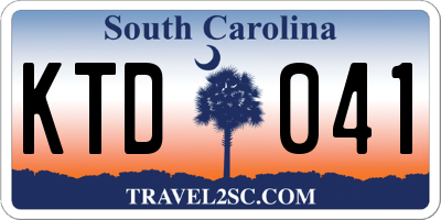 SC license plate KTD041