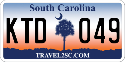 SC license plate KTD049