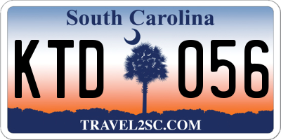 SC license plate KTD056