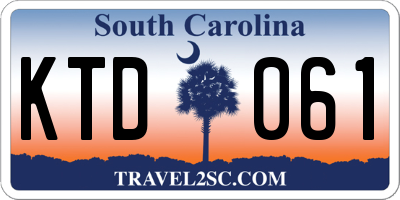 SC license plate KTD061