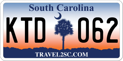 SC license plate KTD062