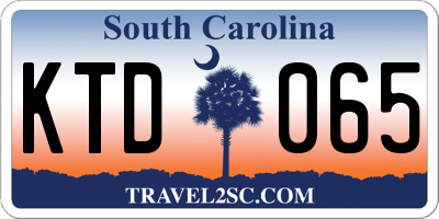 SC license plate KTD065