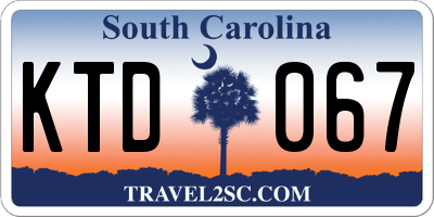SC license plate KTD067