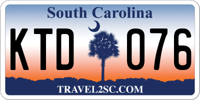 SC license plate KTD076