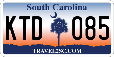 SC license plate KTD085