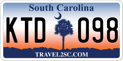 SC license plate KTD098
