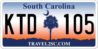 SC license plate KTD105